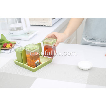 Pot Sajian Modern Bumbu Botol Minyak Set